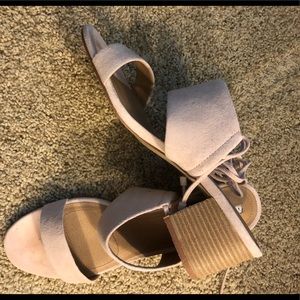 Tahari Block Heel with ankle laces